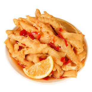 路路去骨凤爪无骨鸡爪子柠檬去骨肉食熟食即食泡椒酸辣卤菜卤鸡爪