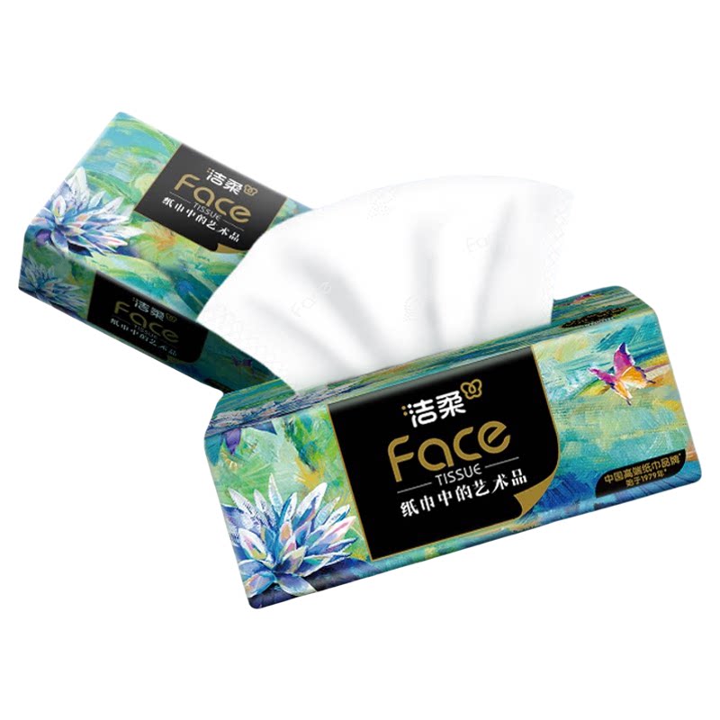 洁柔Face抽纸艺术油画4层3抽纸