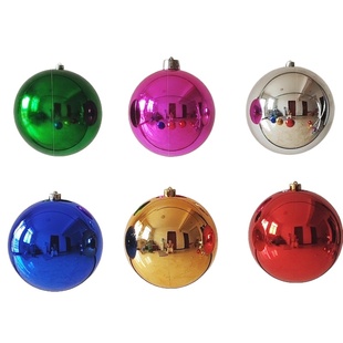 圣诞球圣诞节装饰球空心亮光球商场酒吧吊顶装饰吊球圣诞树装饰球