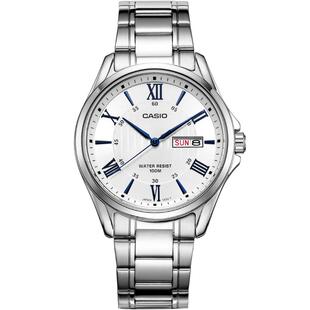 卡西欧手表男小蓝针休闲简约防水石英男士手表MTP1384D海外直邮