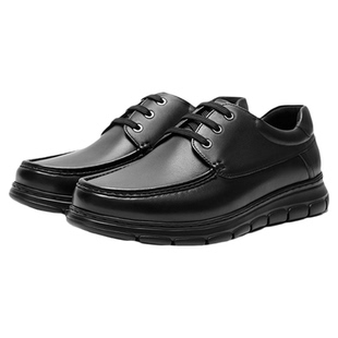 Pierre Cardin/皮尔卡丹男鞋商务休闲皮鞋厚底轻质真皮系带德比鞋