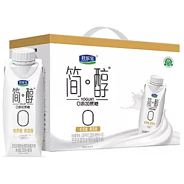 君乐宝简醇0蔗糖酸奶255g*10盒2箱