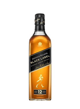 Johnnie Walker尊尼获加12年黑牌1000ml苏格兰调和型威士忌黑方