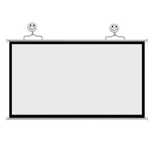 高清增益升级版投影布挂墙幕布100寸120寸150寸投影幕布抗光投影布幕布可移动投影仪幕布壁挂幕布免打孔幕布