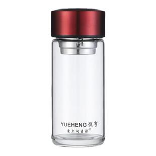 悦亨25年新款小直径细款加厚单层玻璃杯外出便携装包小水杯泡茶杯