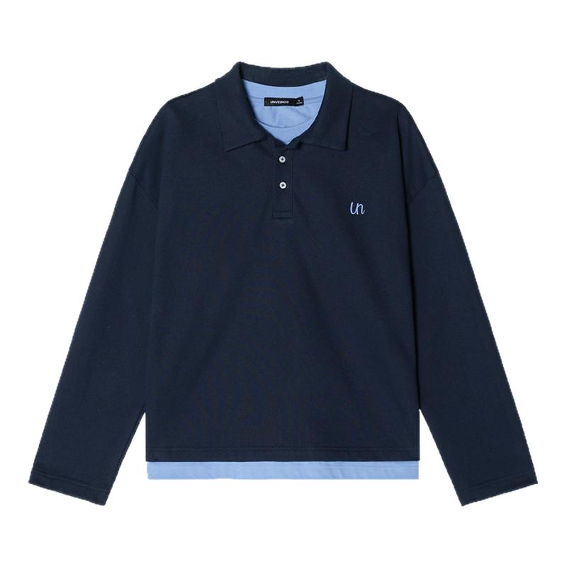 学院风高智感休闲Polo卫衣