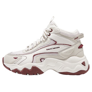 斯凯奇加绒女鞋春季新款休闲鞋运动鞋高帮雪地靴子女款保暖二棉鞋