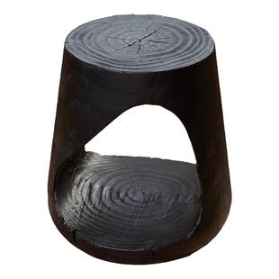 工厂直销定制实木墩子碳化黑色原木花架茶几凳民宿边角摆件木桩