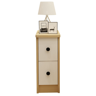 卧室新款上市神器2025303540cm迷你床头柜小户型超窄带锁白色圆角