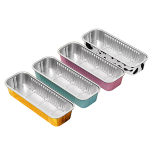 炊大皇锡纸盒空气炸锅锡纸碗家用多色烤箱烘焙食品级长形锡纸盒