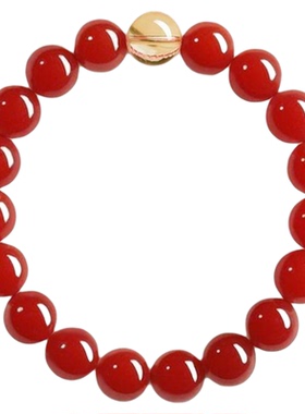 天然玛瑙黄水晶手链情人节礼物