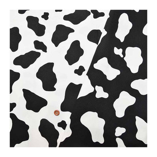 日本进口纯棉斜纹布奶牛黑白斑点服装裤子夹克面料手工拼布艺布料