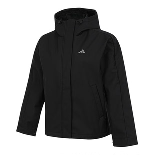 Adidas阿迪达斯26春季新款女子加绒外套运动防泼水软壳夹克KS2782