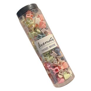 公主头碎发小抓夹彩色罐装小发夹女前额侧边刘海夹小发卡夏天发抓