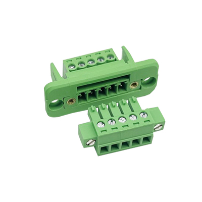 3.81/3.5mm插拔式免焊穿墙端子