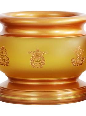 琉璃套装果盘油灯七彩拜神香炉