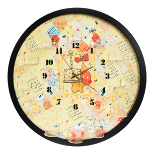 星星人盲盒钟表时钟diy挂钟客厅卧室装饰画手办人仔收纳展示框