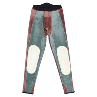 加长版男士驼绒棉裤加厚加绒保暖裤女士三层高腰高个子打底裤冬季