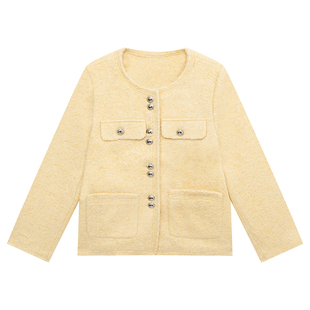 【限时价】橘子树在哪儿富家千金小香风奶外套女春季气质呢子上衣