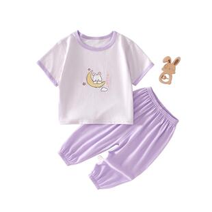 婴儿衣服夏季薄款短袖套装夏半袖宝宝夏装分体夏日女宝夏天纯棉夏