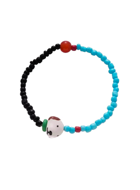 多巴胺撞色串珠小狗手链女