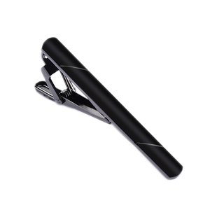 领带夹男领夹商务简约银色金色黑色藏青蓝色纯铜