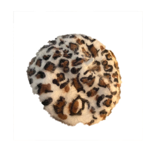 豹纹毛绒复古兔毛贝雷帽女2026年秋冬大头围显脸小百搭画家帽子潮