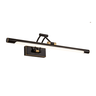 美式全铜镜前灯浴室卫生间镜柜专用壁灯长条摇臂装饰照画LED墙灯