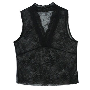 性感镂空V领蕾丝背心女夏季设计感外穿内搭透视上衣无袖打底小衫