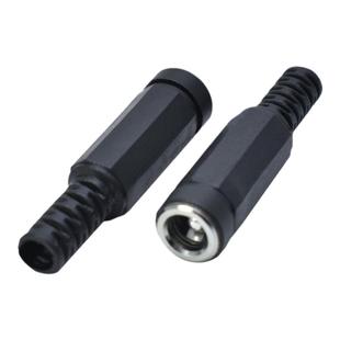 DC5.5*2.5mm接口母头直流电源插座 焊线式dc母座 dc焊接头 防水帽