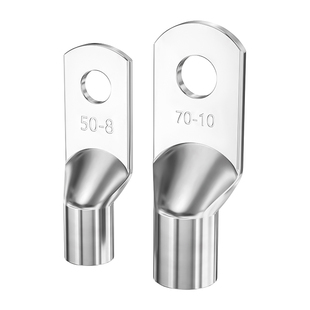 JG电缆接头紫铜加厚船用铜鼻子10/16/25/35/70-8平方冷压接线端子