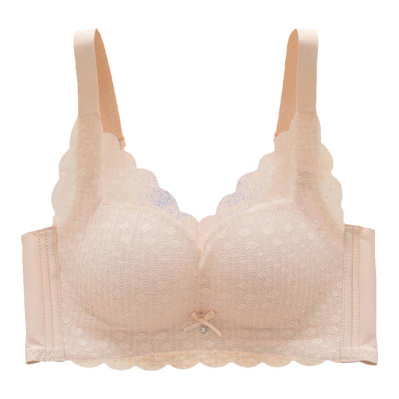 乳胶内衣女聚拢小胸无钢圈文胸上薄下厚款调整型透气秋冬胸罩上托