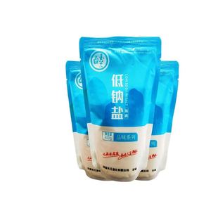 中盐白玉兰低钠食用盐巴400克钾盐深井盐家庭加碘食盐立袋