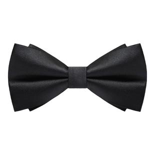男士黑色领结新郎结婚伴郎兄弟团男士西装衬衫婚礼主持司仪蝴蝶结