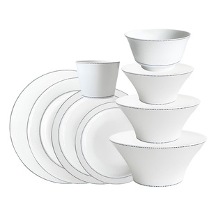 择学家吉净碗碟套装家用饭碗面碗汤碗盘子菜盘家用景德镇餐具套装