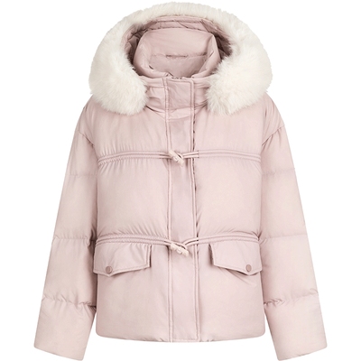 大毛领羽绒服秋水伊人