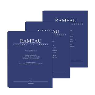 拉莫 羽管键琴作品集 全套共三册 骑熊士原版乐谱书 Rameau Samtliche Clavierwerke Band I-III BA6584(1/2/3)