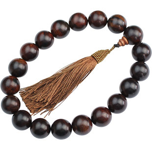 老挝大红酸枝提珠15-20mm原色老料红木酸枝木佛珠念珠车挂档位珠