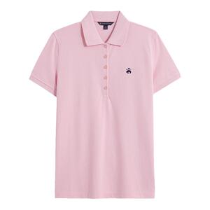 Brooks Brothers/布克兄弟女士24新品翻领纯棉短袖Polo衫