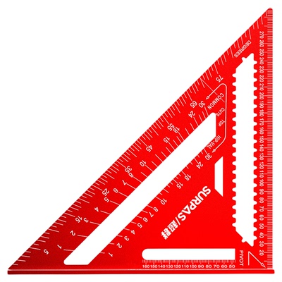 超群新款加厚铝合金三角尺45大号角尺90度直角木工高精度装修工具