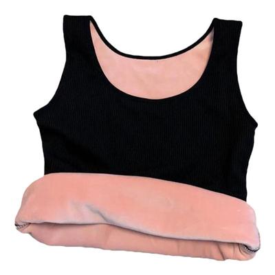 女童加绒加厚背心中大童打底上衣