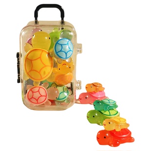 迷你夜光小乌龟对对碰摆件发光儿童玩具过家家男女孩子彩色小玩具