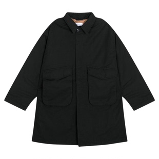 niko and ...大衣男2025冬季新款翻领保暖夹棉中长款棉服592418
