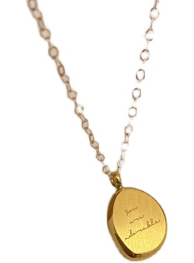 明智自己吊坠项链手工美国14k