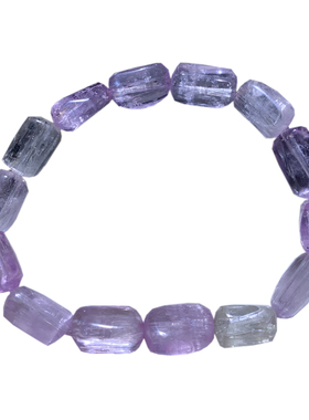 天然冰透锂辉石随形手链梦幻水晶