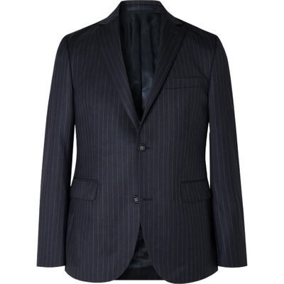【季末折扣】Officine Générale秋冬男细条纹羊毛西装外套