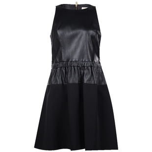 Michael Kors迈克·科尔斯休闲无袖皮质连衣裙女士XY奥莱