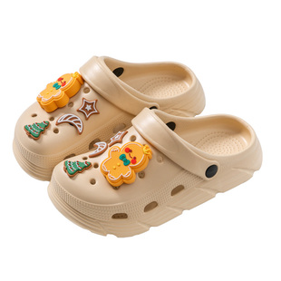卡通萌趣卡皮巴拉洞洞鞋女款2025新款夏季防滑外穿软底亲子凉拖鞋