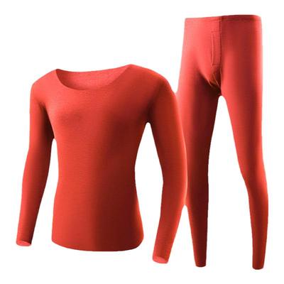 保暖内衣套装女纯棉大红秋衣秋裤