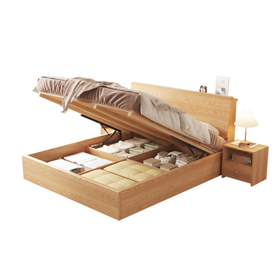 实木榻榻米高箱气压储物床